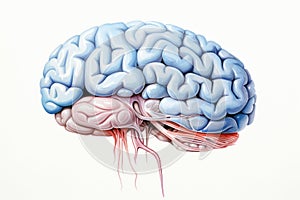 Picture of Brain neurogenesis hippocampus, prefrontal cortex intelligence, gray matter neural pathways in brainstem 