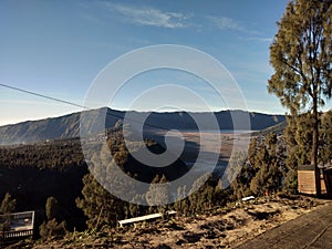 The picture of Bromo Mountain in the morning