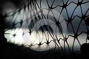 Abstract netting with sunshine photo