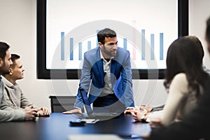 Picture of business seminar in conference room