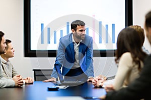 Picture of business seminar in conference room