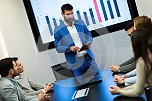 Picture of business seminar in conference room