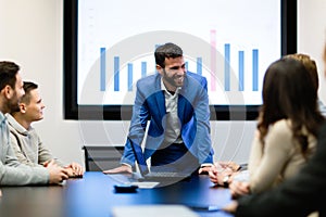 Picture of business seminar in conference room