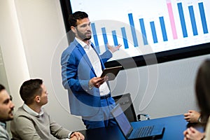 Picture of business seminar in conference room