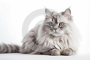 Cat on White Background