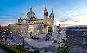 Catedral de la Almudena at Sunset photo