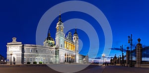 Catedral de la Almudena at Sunset photo