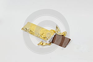 A picture of Chocolate bar unwrapped
