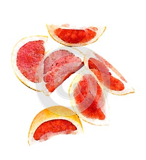 Picture of citrus on white background.