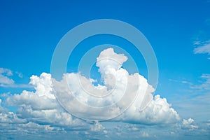 Picture Of Cloud On Blue Sky With Copyspace