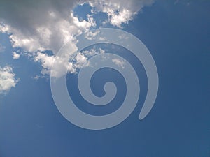 Picture cloud and sun on blue sky