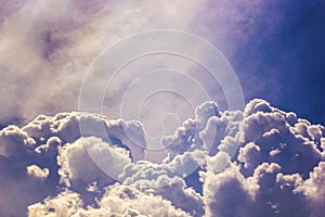 Clouds on a blue background the divine sky