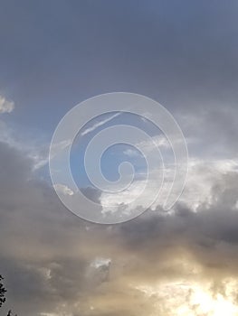 This picture of these clouds reflects a small version of the effiel tower just a little one