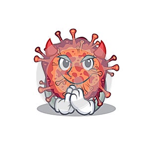 A picture of contagious corona virus in devil cartoon design