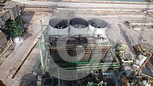 Picture of the cooling tower from the top photo