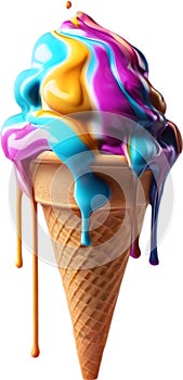 Picture of delicious-looking melted ice cream.