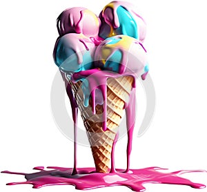 Picture of delicious-looking melted ice cream.