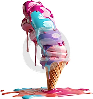 Picture of delicious-looking melted ice cream.