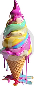 Picture of delicious-looking melted ice cream.