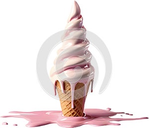 Picture of delicious-looking melted ice cream.