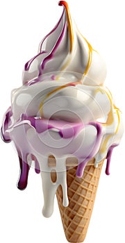 Picture of delicious-looking melted ice cream.