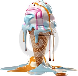 Picture of delicious-looking melted ice cream.