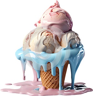 Picture of delicious-looking melted ice cream.