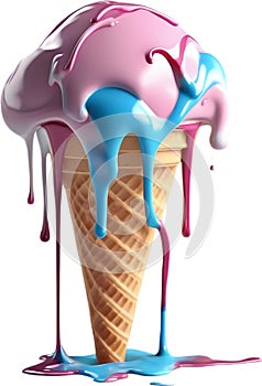 Picture of delicious-looking melted ice cream.