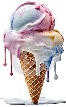 Picture of delicious-looking melted ice cream.