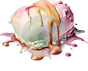 Picture of delicious-looking melted ice cream.