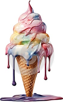 Picture of delicious-looking melted ice cream.