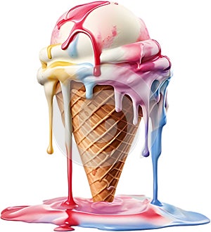 Picture of delicious-looking melted ice cream.