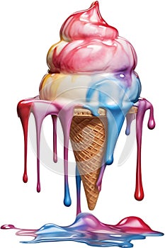 Picture of delicious-looking melted ice cream.
