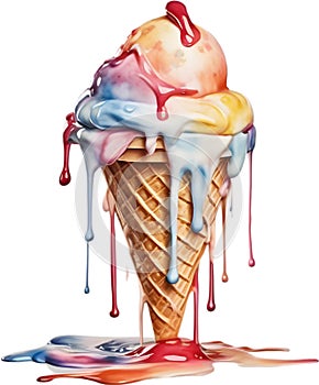 Picture of delicious-looking melted ice cream.