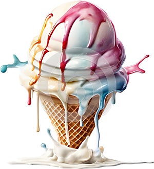 Picture of delicious-looking melted ice cream.