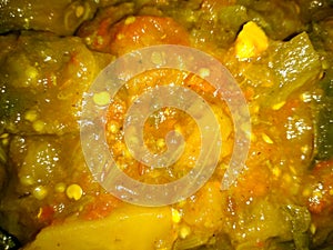 A picture of egg plant Curry