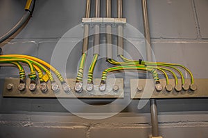 Picture of electrical grounding in a industrial area