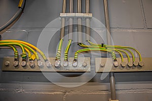 Picture of electrical grounding in a industrial area photo