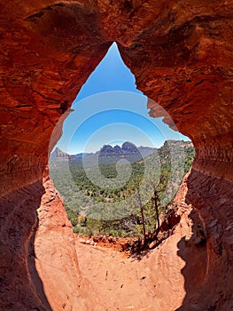 Picture of the entrance to a Birthing Cave located in Sedona, Arizona