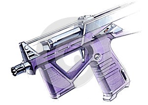 Picture of an exclusive automatic weapon submachine gun for melee.