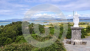 St. Patrick looks over Clew Bay, Mayo, Ireland photo