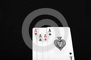 Picture of four ace playing cards