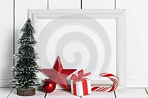 Picture frame and Christmas decor