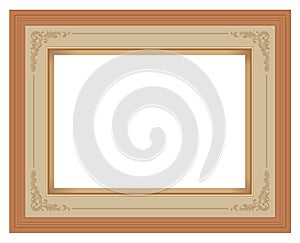 Picture Frame Isolate on White background ,Vector EPS10 illustration