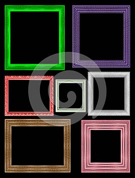 picture frame isolated on black background