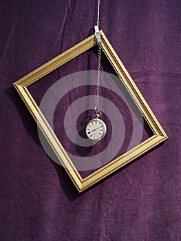 Picture frame and pocket watch