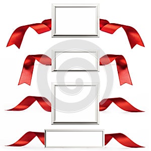 Picture frame and ribbon