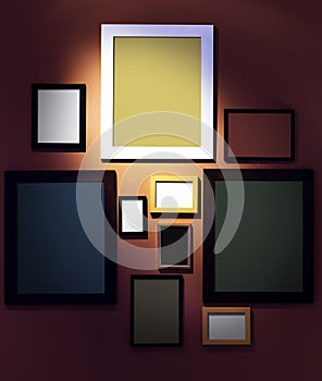 Picture frames mockup background