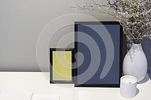Picture frames mockup background