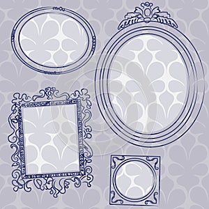 Picture frames on the wall